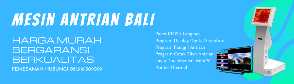 Jual Alat Mesin Antrian Murah di Bali – 081916309099
